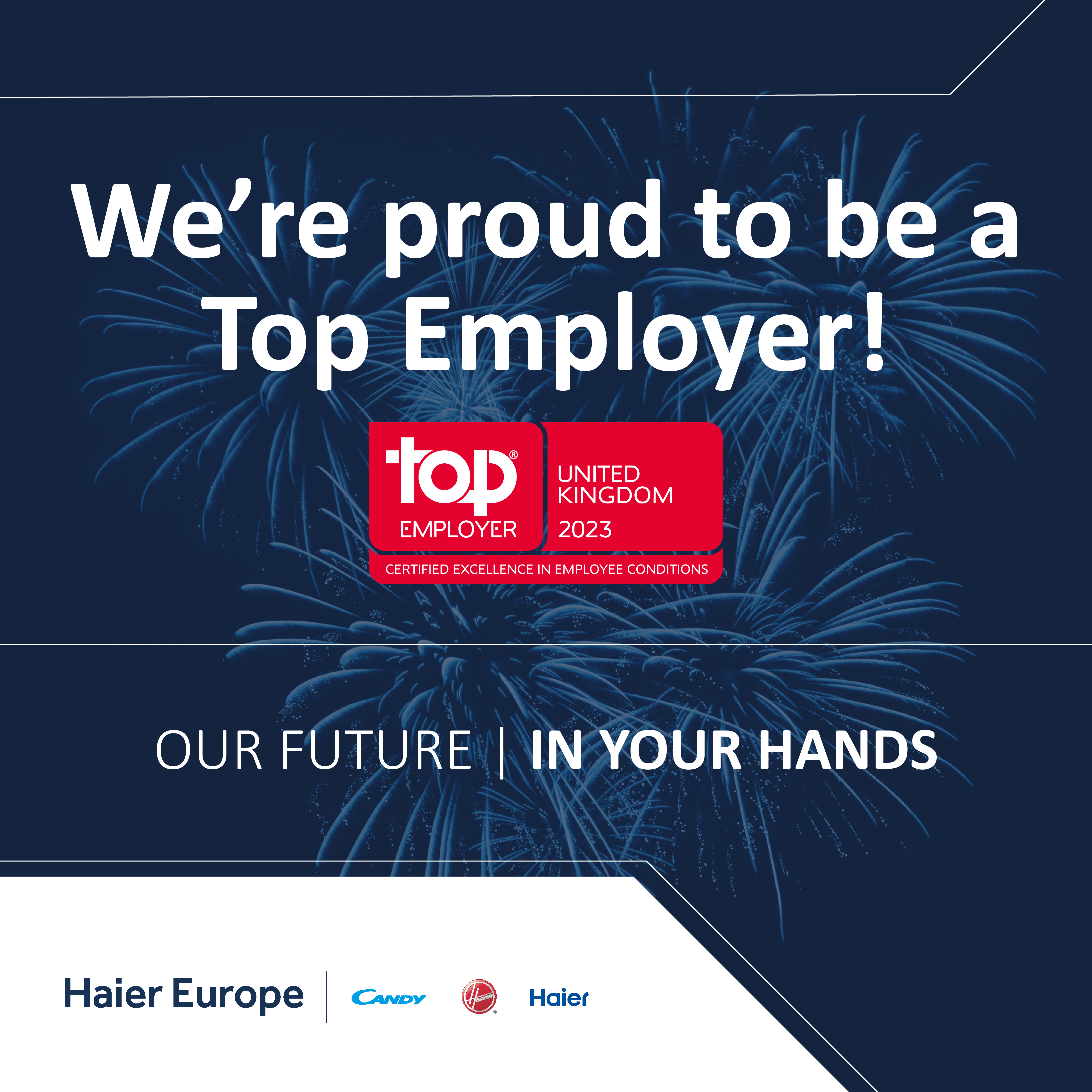 Haier Europe UK & Ireland has been awarded a prestigious Top Employer Accreditation for the UK for 2023